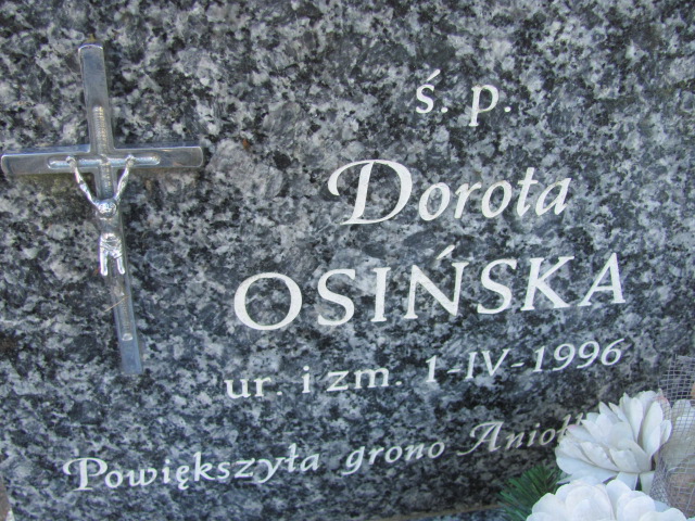 Dorota Osińska 1996 Orzysz - Grobonet - Wyszukiwarka osób pochowanych