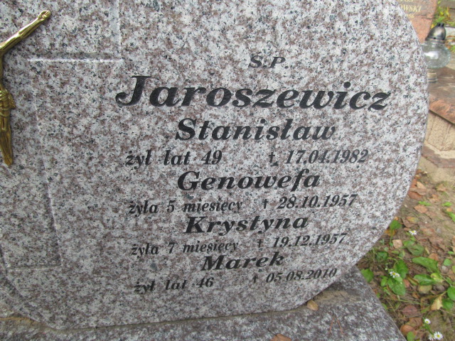Marek Jaroszewicz 1964 Orzysz - Grobonet - Wyszukiwarka osób pochowanych