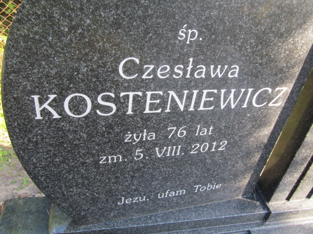 Eugeniusz KOSTANIEWICZ  1938 Orzysz - Grobonet - Wyszukiwarka osób pochowanych