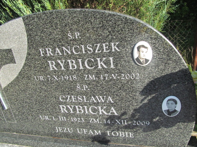 Czesława Rybicka 1923 Orzysz - Grobonet - Wyszukiwarka osób pochowanych