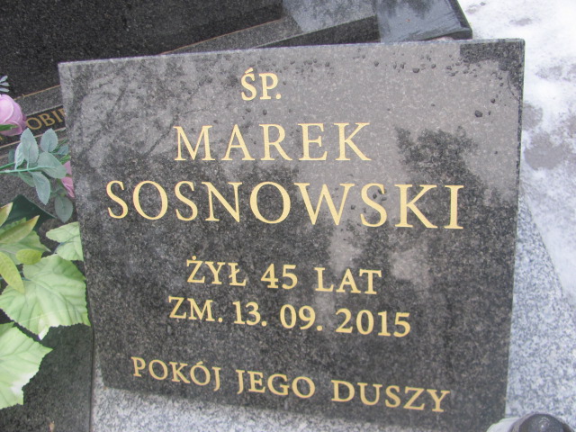 Marek Sosnowski 1970 Orzysz - Grobonet - Wyszukiwarka osób pochowanych