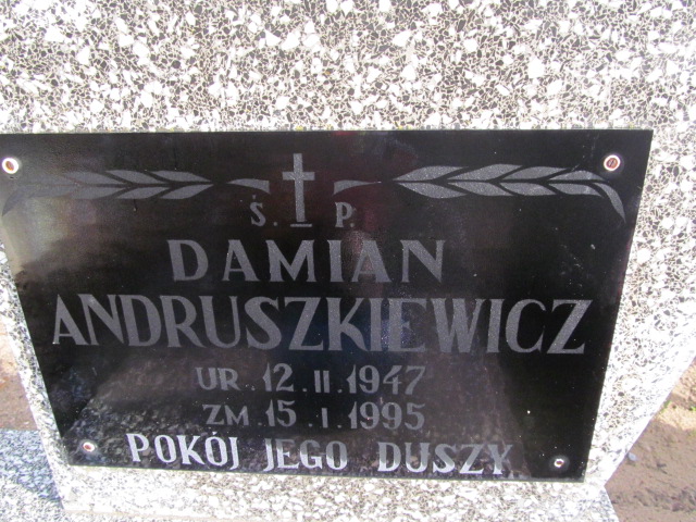 Damian Andruszkiewicz 1947 Orzysz - Grobonet - Wyszukiwarka osób pochowanych