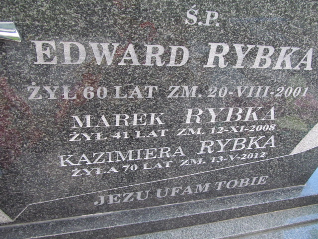 Marek Rybka 1967 Orzysz - Grobonet - Wyszukiwarka osób pochowanych