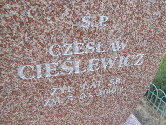 Czesław Cieślewicz 1952 Orzysz - Grobonet - Wyszukiwarka osób pochowanych