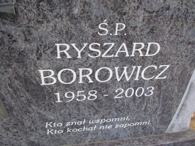  Borowicz 1958 Orzysz - Grobonet - Wyszukiwarka osób pochowanych