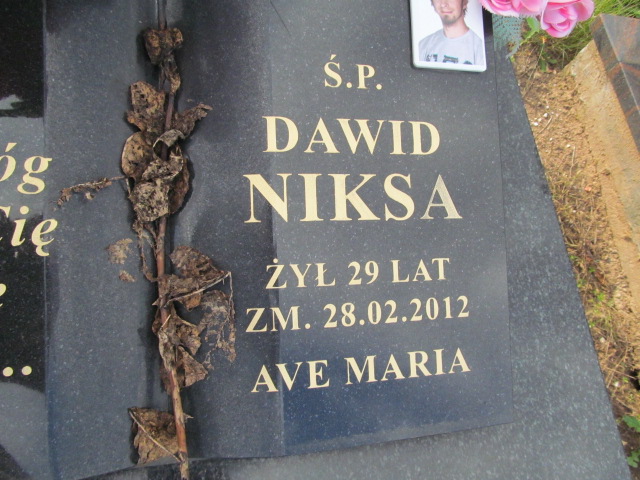 Dawid Niksa 1983 Orzysz - Grobonet - Wyszukiwarka osób pochowanych