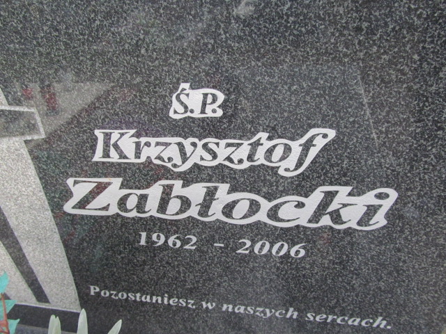 Krzysztof Zabłocki 1962 Orzysz - Grobonet - Wyszukiwarka osób pochowanych