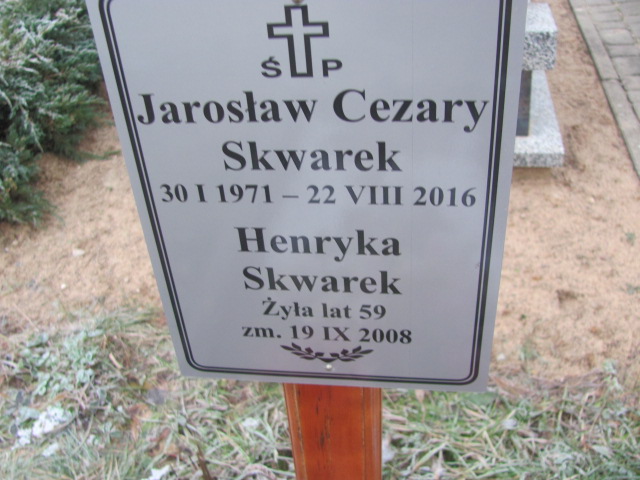 JAROSŁAW CEZARY Skwarek 1971 Orzysz - Grobonet - Wyszukiwarka osób pochowanych