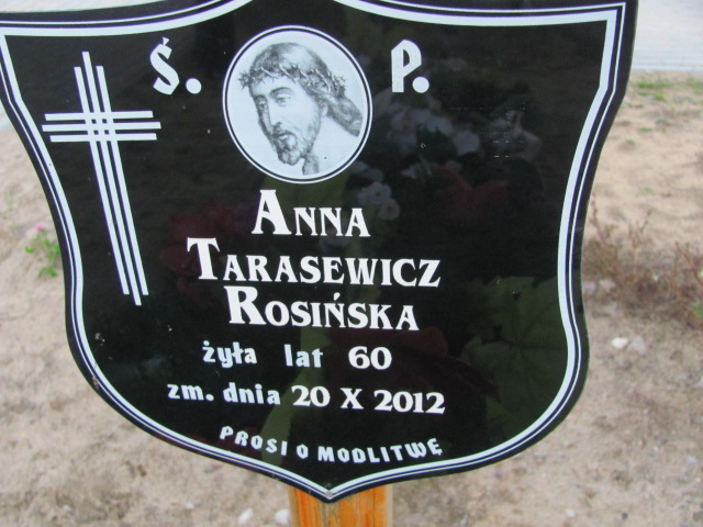 Anna Tarasiewicz Rosińska 1952 Orzysz - Grobonet - Wyszukiwarka osób pochowanych