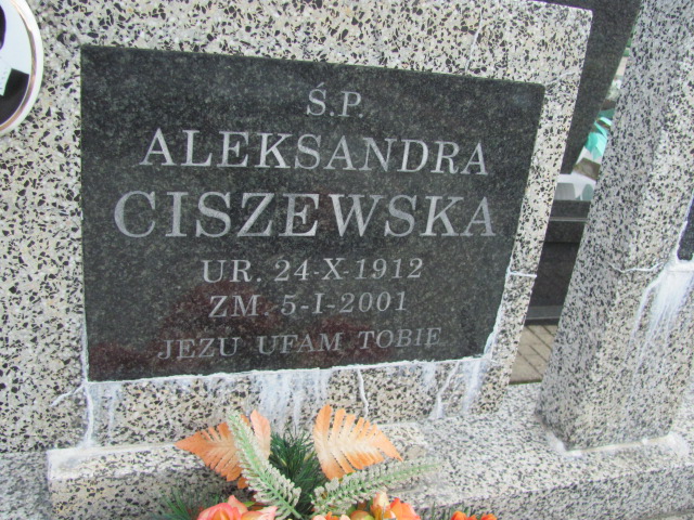 Aleksandra Ciszewska 1912 Orzysz - Grobonet - Wyszukiwarka osób pochowanych