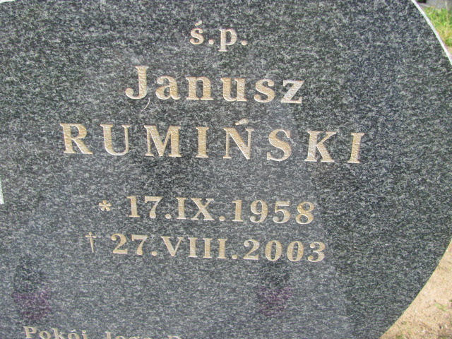 Janusz Rumiński 1958 Orzysz - Grobonet - Wyszukiwarka osób pochowanych